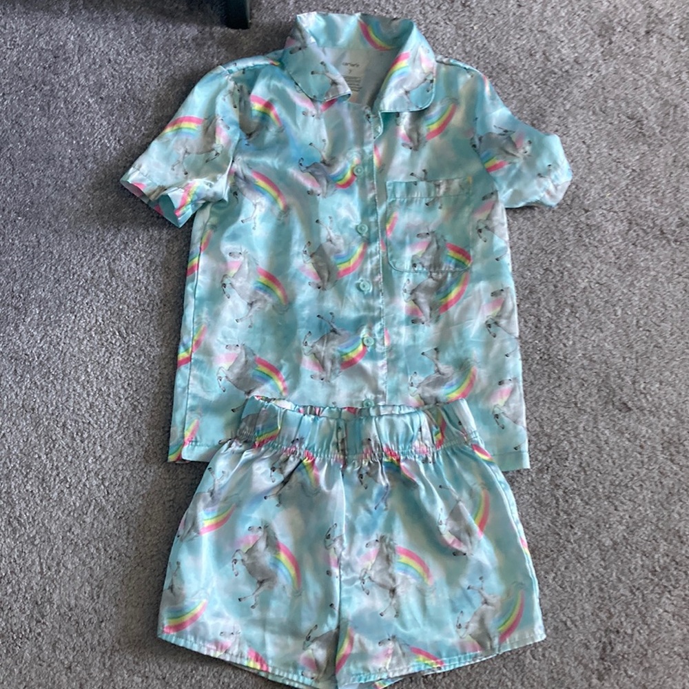Beautiful satin girls pajamas